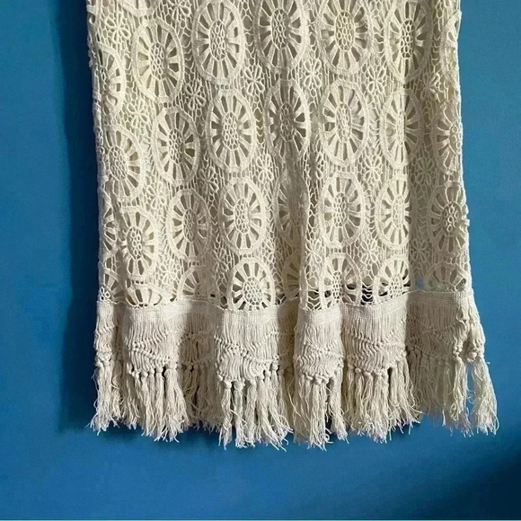 Anthropologie Embroidered Crochet Fringed Dress - Picture 3 of 8